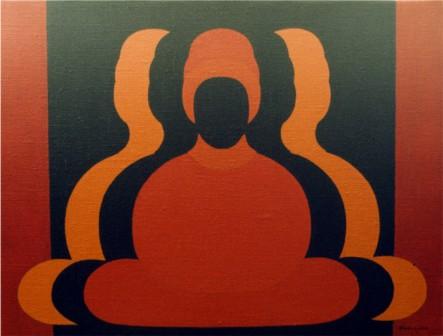 vibrazioni di Budda - olio su tela cm 80X60